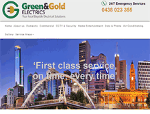 Tablet Screenshot of greenandgoldelectrics.com.au